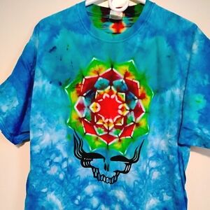 Port and Company Graphic Blue and Green Tee